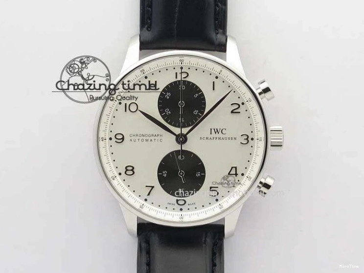 MIROTIME 0316 Portuguese Real PR Real Annual Calendar IW503502 ZF 1:1 Best Edition Blue Dial on Black Leather Strap A Breathable 7152